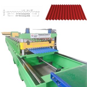 China GI Zincalum Ondulado 18 High Speed Corrugated Wall Roof Panel Making Roll Forming Machine on sale