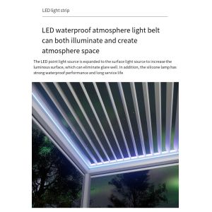 Patio Flipping Louver Pavilion Garden Villa Upscale Awning Aluminum Alloy