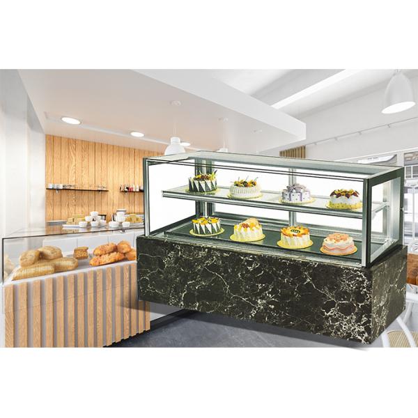 2 Layer Sweety Dessert Showcase With Marble Base LED Interior Lighting