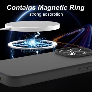 Magnetic Magsafe Liquid Silicone Mobile Phone Case For IPhone 16 15 14 Pro Max