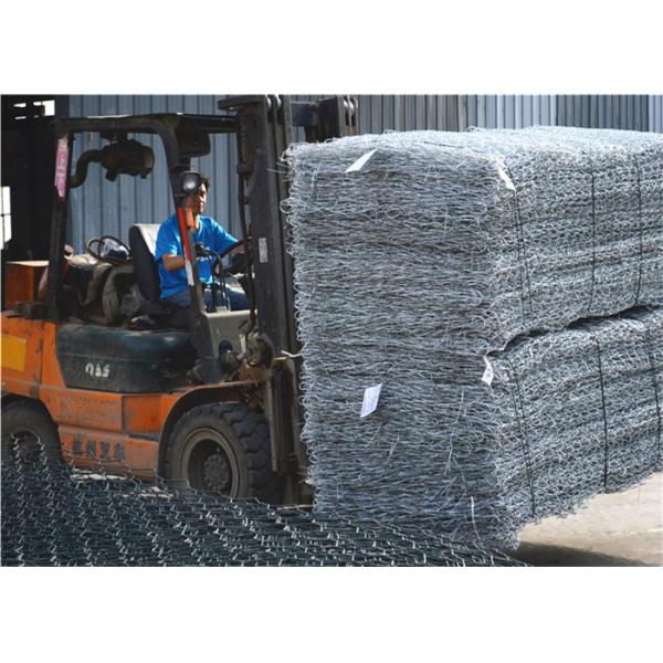 Eco-friendly Metal Gabion Baskets Silver Galvanized/PVC Coated