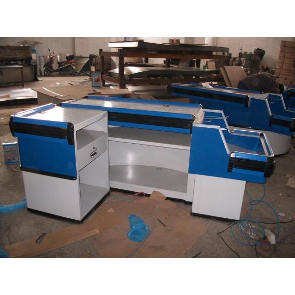 Retail Shop Equipment Supermarket Checkout Counter Convenience Steel Checkstand