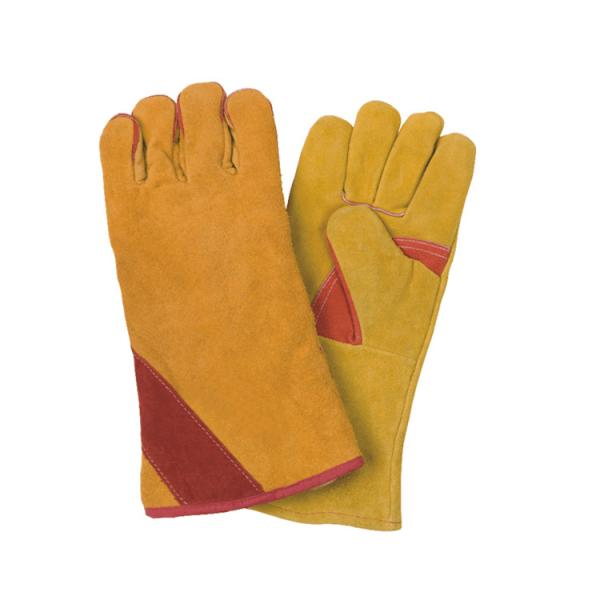 Cow Split Leather Welding Glove LC2033A within High Temperature Resistance