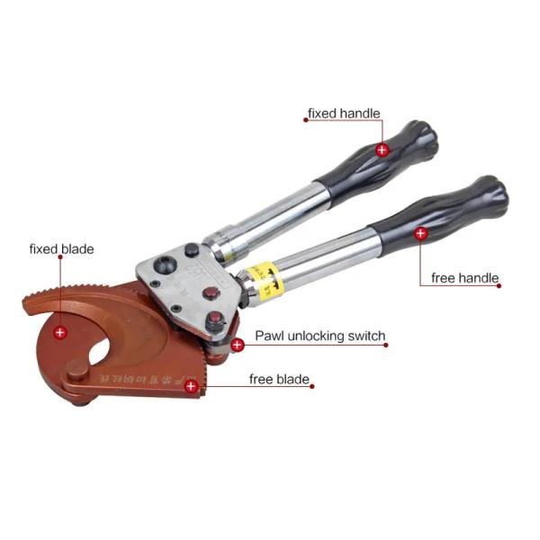 Customized Support 75mm Ratchet Aluminum Cable Cutter with Not Rated Jaw Surface