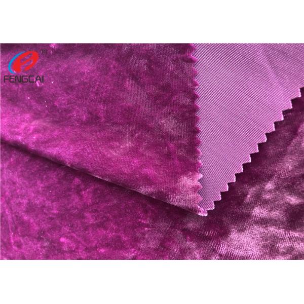 Buy Polyester Spandex Shiny Stretch Brushed Ice Velvet Fabric , Dress Fabric at wholesale prices