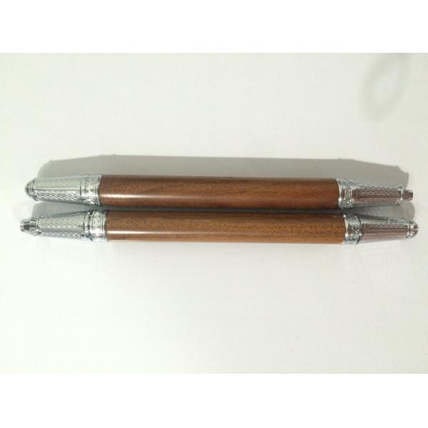 Wood Double Head 4D Manual Eyebrow Permanent Makeup Tattoo Pen