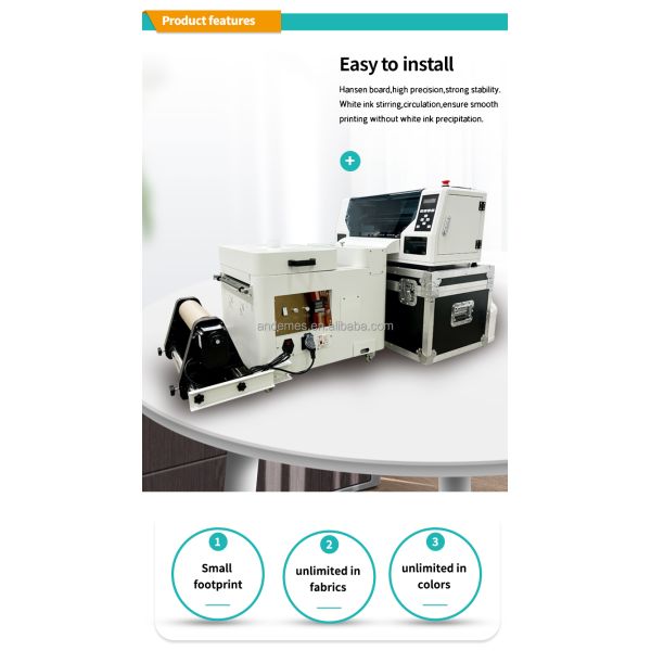 XP600 Dual Head DTF Mini A3 Printer For Shirt Printing Powder Shaking In 33cm Printing Size