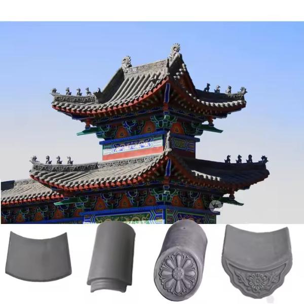 Authentic Traditional Chinese Temple Roof Tiles Premium Grey Clay Timeless
