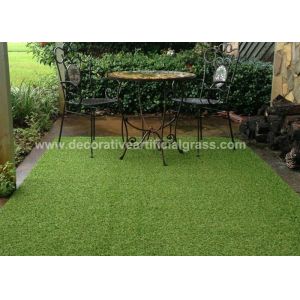 PP Rubber Base Decorative Synthetic Squared Artificial Grass Interlocking Tiles