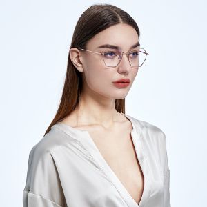 Pure Titanium Frame Glasses , Replaceable Lens Unisex Clear Glasses