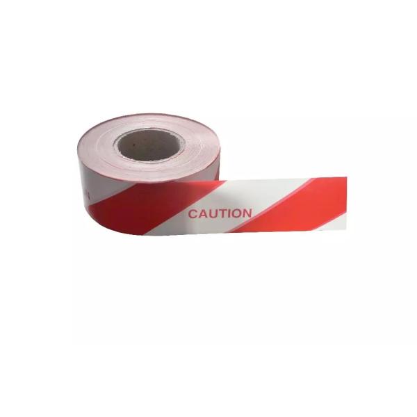 Buy Caution PE Warning Tape Red White Road Blocking Barricade Plastic Barrier Tape at wholesale prices