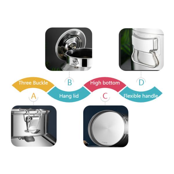 6 Liter SS201 Stainless Steel Milk Can Food Grade Household