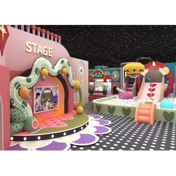 Large Space Indoor Playland Maze Soft Play Equipment With Trampoline