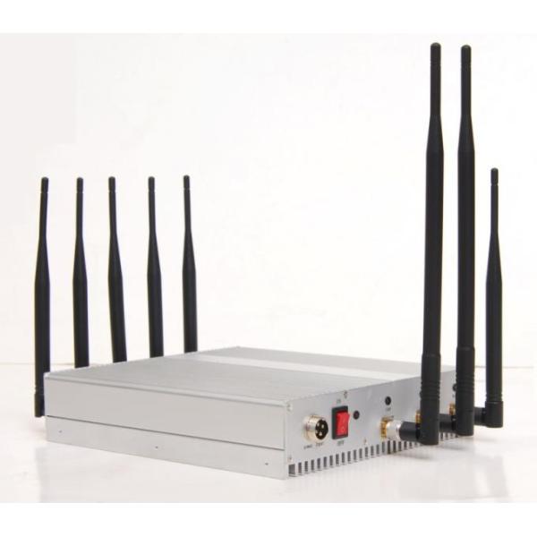 8 Antennas UHF VHF Signal Jammer Stationary Hidden Remote Control