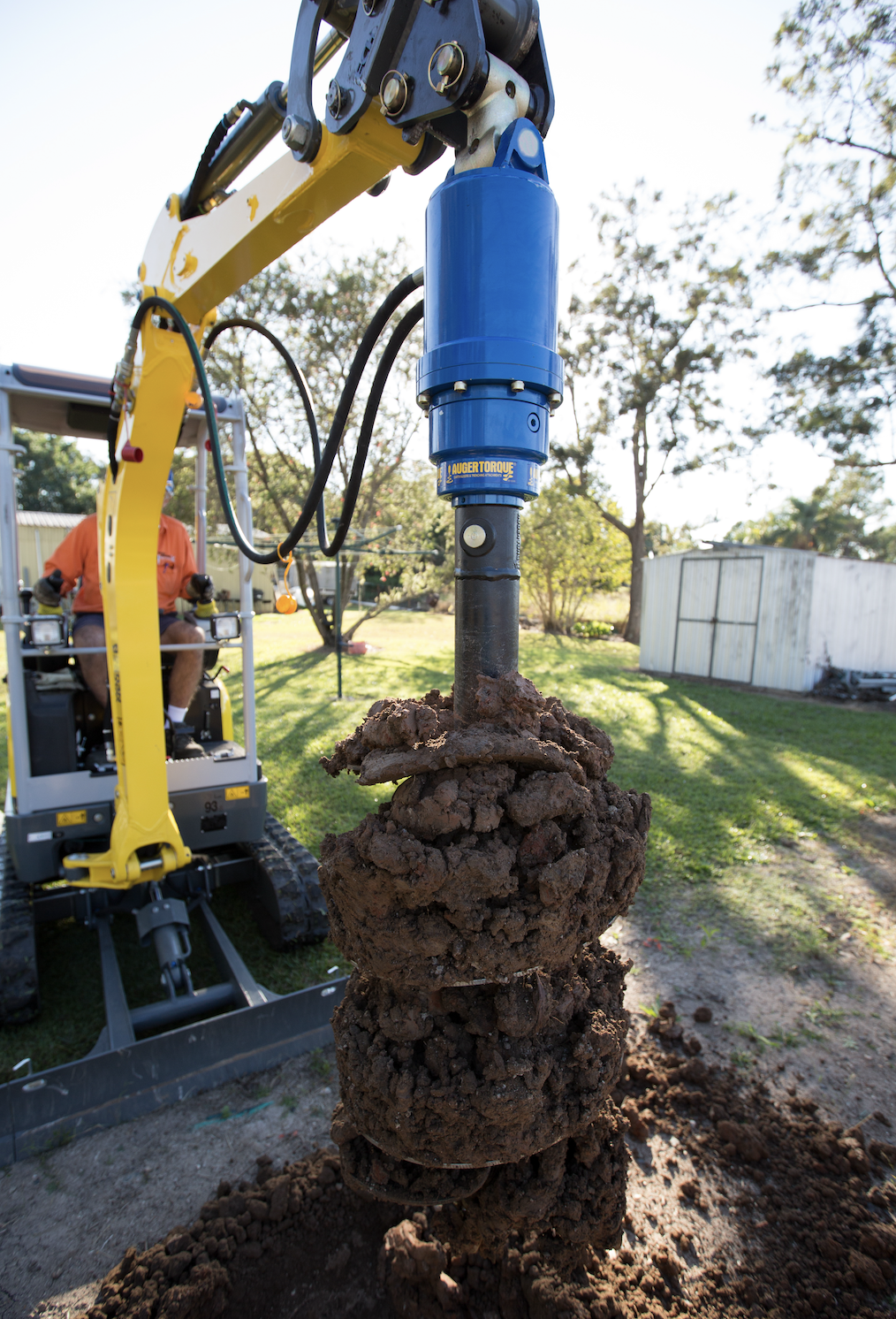 Hydraulic Earth Auger for Post Hole Digging Operations