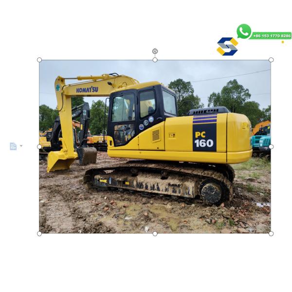 16 Tons Used komatsu 160 Excavator Crawler Excavator PC160-7 for Sale