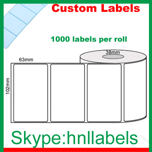 Thermal Transfer Labels 102mmX63mm/1 Plain Transfer Roll Permanent, 1,000Lpr,