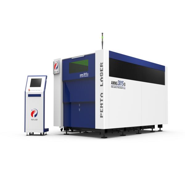 Medium Power Raycus Fiber Laser Cutting Machine Full Enclosure With Pallet