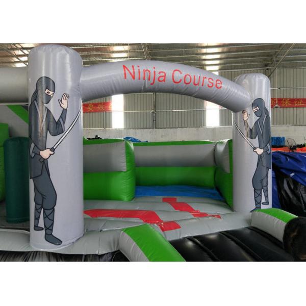 Commericial Tarpaulin Inflatable Obstacle Course Challenge For Kids