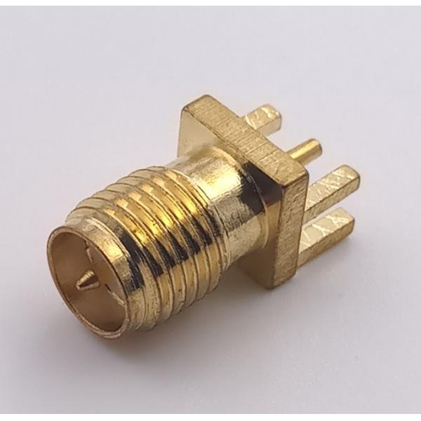 Buy Gold Plated Reverse Polarity Sma Connector RP - SMA Plug Connector For PCB 1.6mm Thickness at wholesale prices