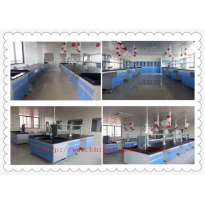 Resistance To Chemical Wood Lab Furniture 3000 mm Length Blue Color