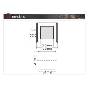 Square Elevator Arrow Push Button With Good Touch Sense For Elevator Parts