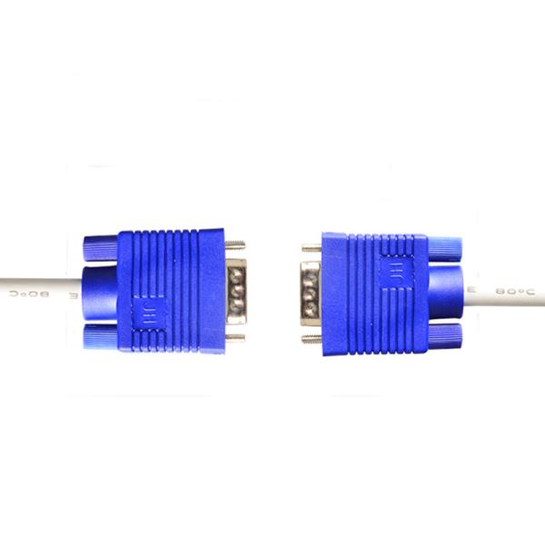 Buy Durable ROHS white 8.0mm VGA Cable Harness Assembly Tinned Copper Thin VGA Cable at wholesale prices