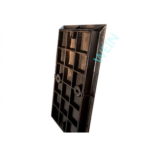 Double Seal Rectangular Manhole Cover 900mm Ductile Cast Iron Black Bitumen Painting