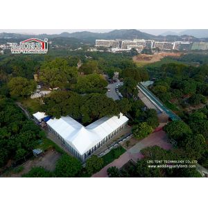 25m Wide Customized Luxury Wedding Tents With High Peak / Outdoor Exhibition