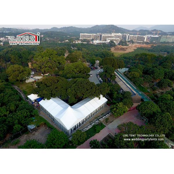 25m Wide Customized Luxury Wedding Tents With High Peak / Outdoor Exhibition
