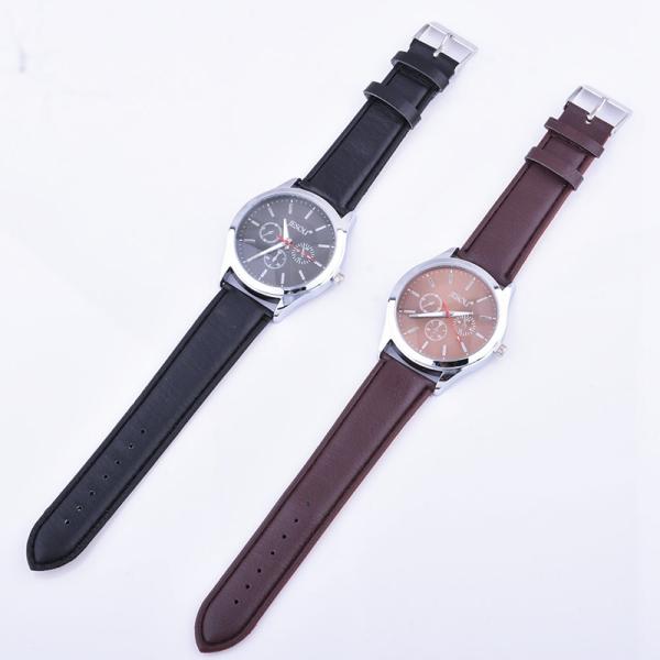 Daily Life Essential Unisex Leather Wallet with Engraved Watch Band and ID Card Holder