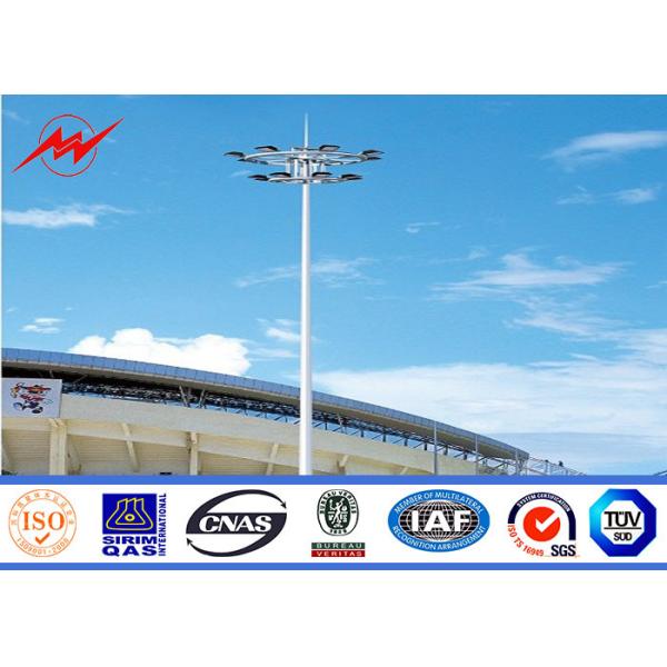 Buy Monopostes High Mast Light Tower , Galvanized Steel Tubular Pole For Lamp at wholesale prices