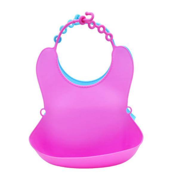 Anti - Bacterial Toddler Dribble Bibs , Multifunctional Soft Silicone Bib Easy To Clean