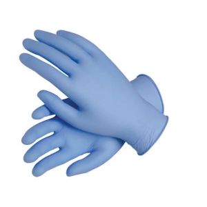China Ambidextrous  Disposable Nitrile Hand Gloves Roll Back Prevention on sale
