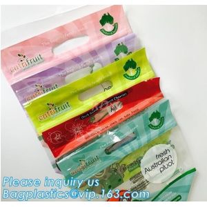 waterproof slider zipper plastic bags zip food packing bag, fresh fruit