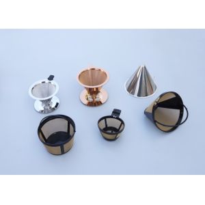 Reusable Hygienic Metal Stainless Steel Coffee Strainer Out Diameter 89mm-220mm