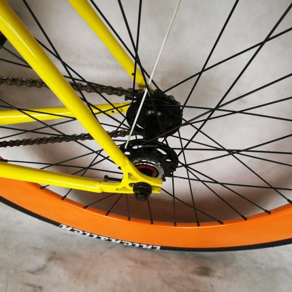 CE Approved 700C 80MM Big Rim Colorful Single Speed Fixed Gear Bike with 1.6m Alloy Stem