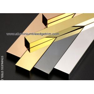 China Mirror Black / Rose Gold Stainless Steel Inlay  Groove U Patti / U Profiles on sale