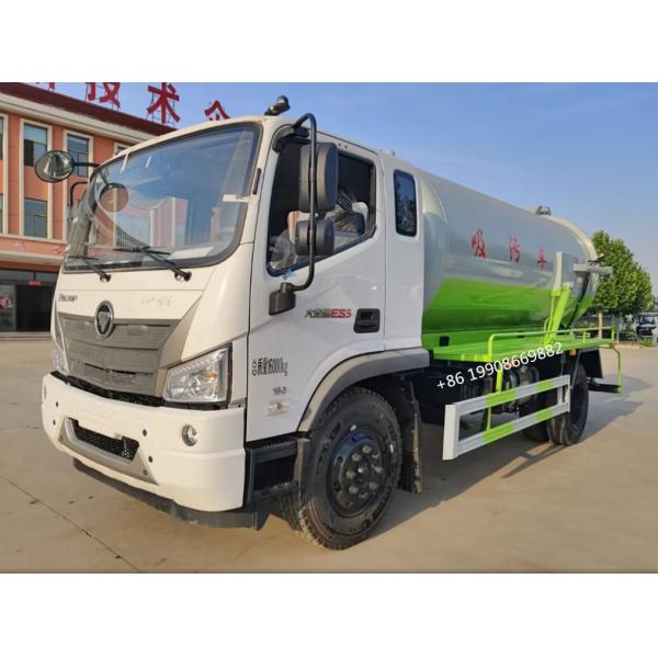Foton 4x2 Driver 10000L Sewage Suction Truck with Vacuum Pump for Sucking Waste Water Vacuum Sewer Tanker Suction Truck