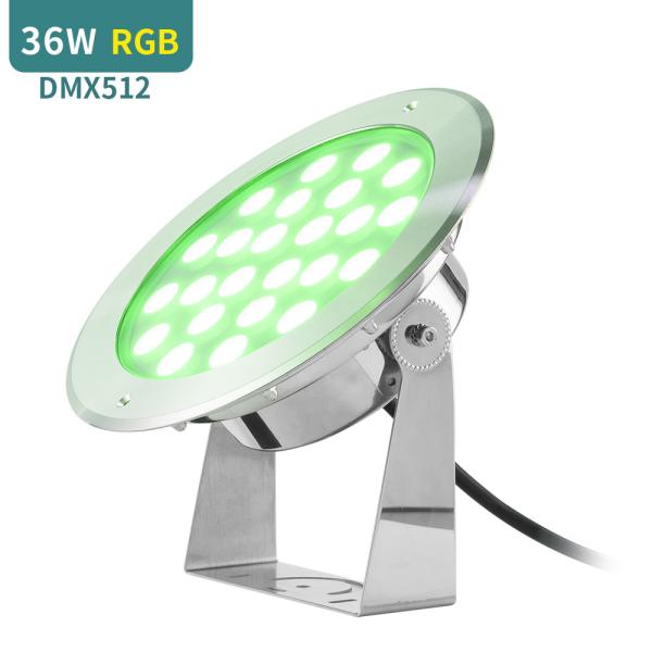 DC24V 36W Garden Pond LED Lights SS316L DMX512 Control Swimming Pool Underwater