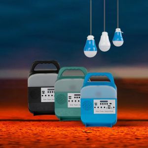 9W Solar Panel Lighting System Solar Emergency Light With Mobile Charger