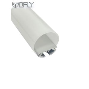 Suspended Aluminum LED Strip Extrusions Anodized 30mm Round 270 Degree