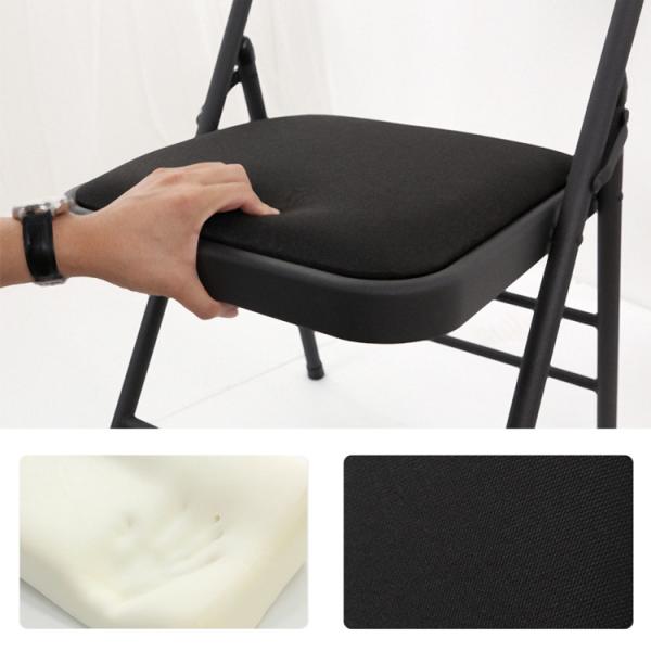 Park Stackable Folding PU Leather Matt Dining Chair for Events in Modern Design Style