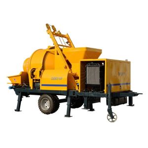 Trailer Mounted Concrete Mixer Pump Light Weight Portable Concrete Mixer With