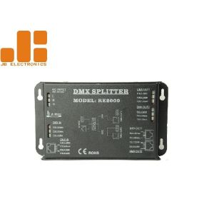 2 Channels Isolated DMX Signal Splitter RJ45 / Press Terminals Interfaces