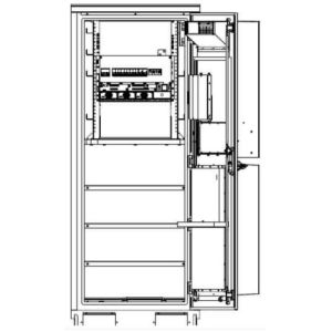 China Anti Theft Outdoor Telecommunication Cabinets 450kg 200A 48VDC on sale