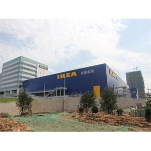 Multi Storey Steel Structure Supermarket Painted