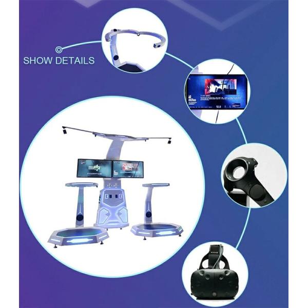 Thrill Virtual Reality Platform / 2 Players Immersive 9D VR Station For Adults Or Children