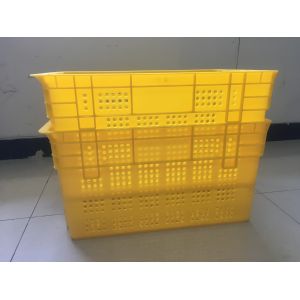 600*400mm Fruit And Vegetable Plastic Crates Stackable Turnover Distribution