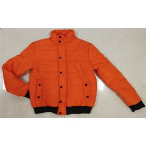 Orange Girls Kids Padded Jacket Rib Wrast Keep Warm Water Resistant